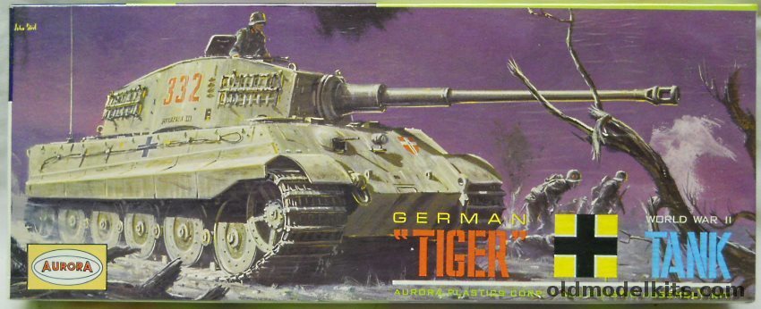 Aurora 1/48 German Tiger Tank WWII, 312-130 plastic model kit